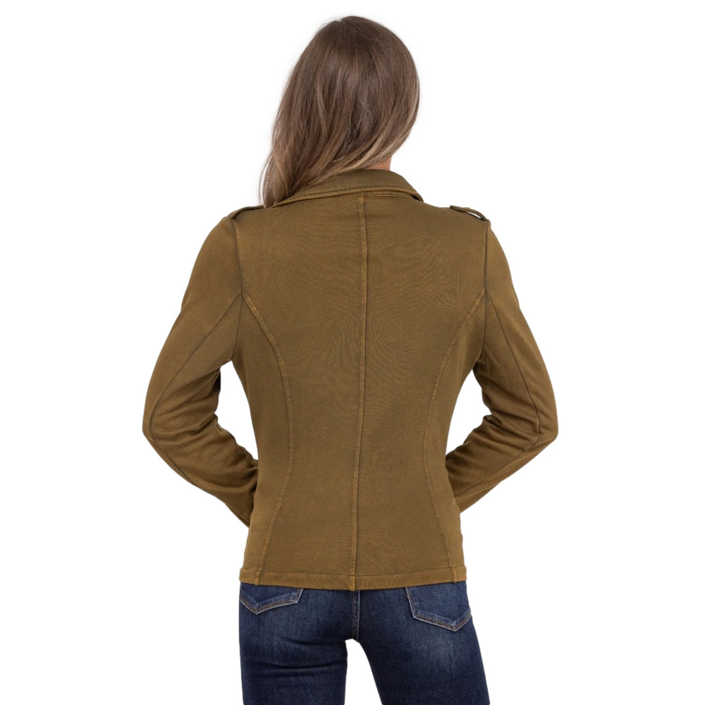 DOE & RAE Women’s Life Motto Moto Jacket Size Small NWT - Picture 2 of 8